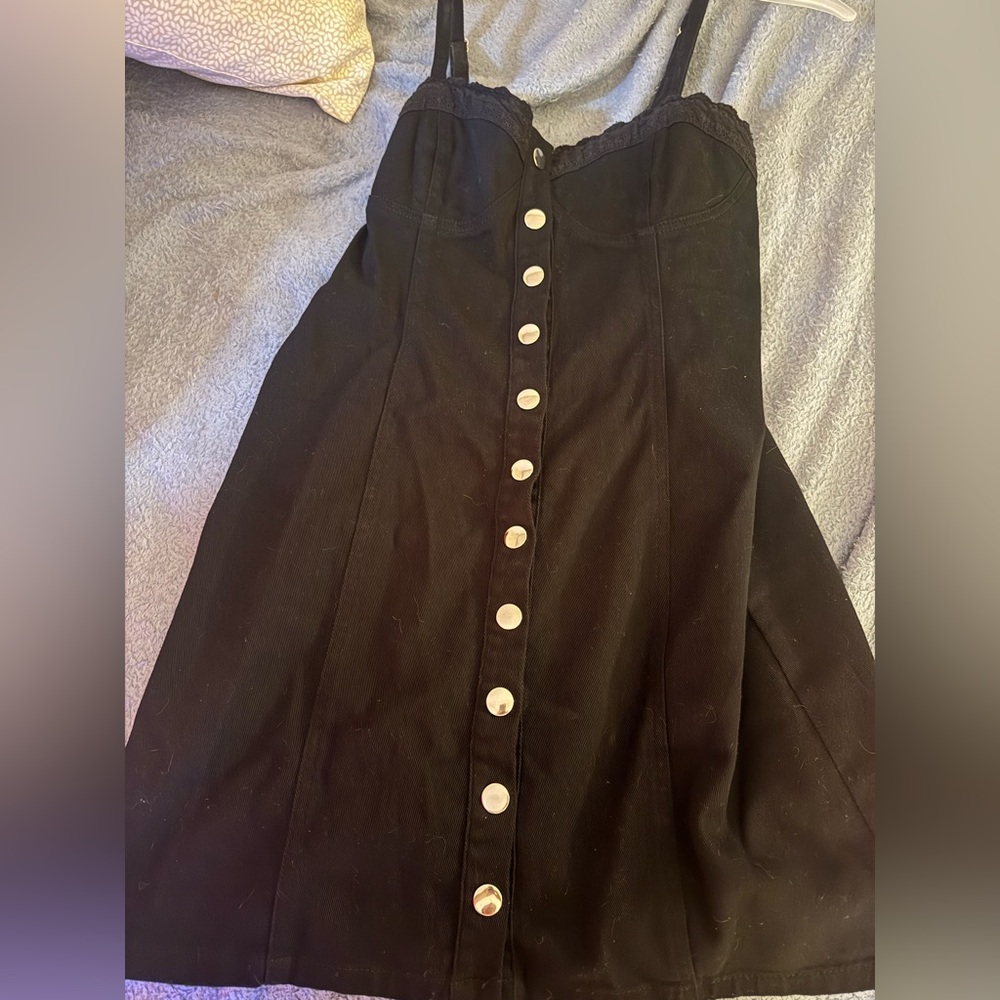 Forever 21 Black Button Down Dress size Large